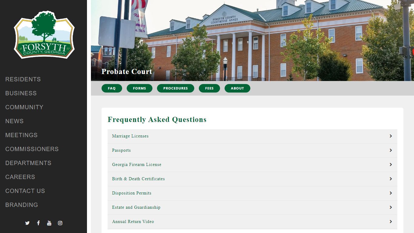 Probate Court - Forsyth County, Georgia